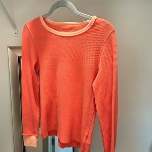 Long Sleeve pink waffle shirt